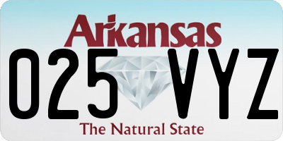 AR license plate 025VYZ