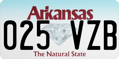 AR license plate 025VZB