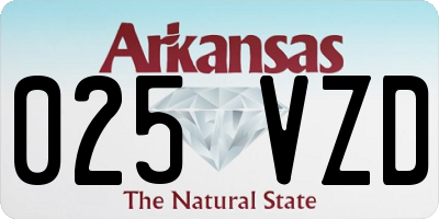 AR license plate 025VZD