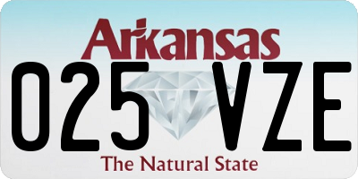 AR license plate 025VZE