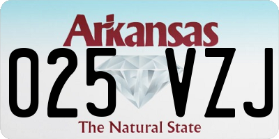 AR license plate 025VZJ