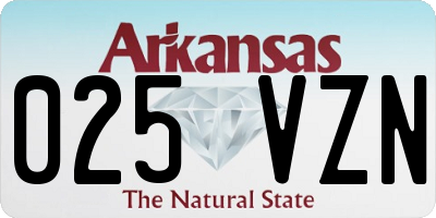 AR license plate 025VZN