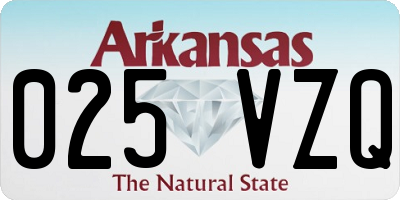 AR license plate 025VZQ