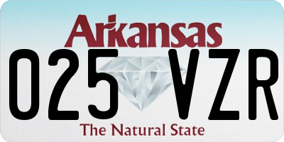 AR license plate 025VZR