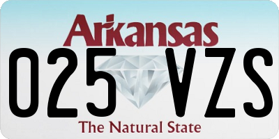 AR license plate 025VZS
