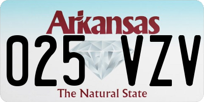 AR license plate 025VZV