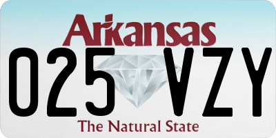 AR license plate 025VZY