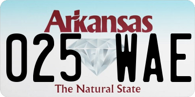 AR license plate 025WAE