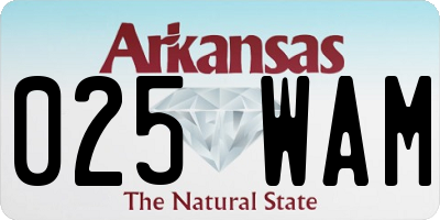 AR license plate 025WAM