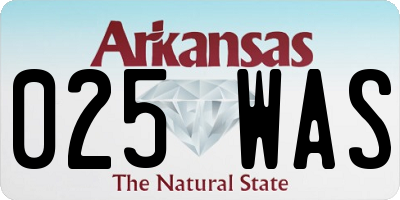 AR license plate 025WAS