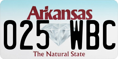 AR license plate 025WBC