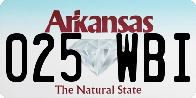 AR license plate 025WBI