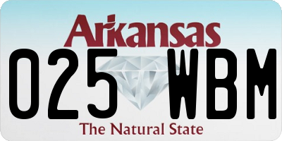 AR license plate 025WBM