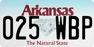 AR license plate 025WBP