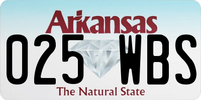AR license plate 025WBS