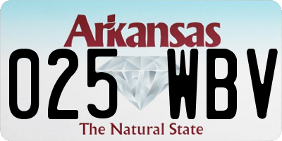 AR license plate 025WBV