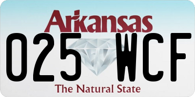 AR license plate 025WCF