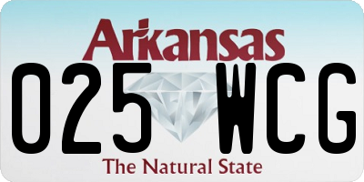 AR license plate 025WCG