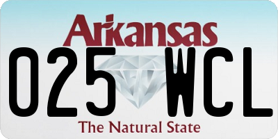 AR license plate 025WCL
