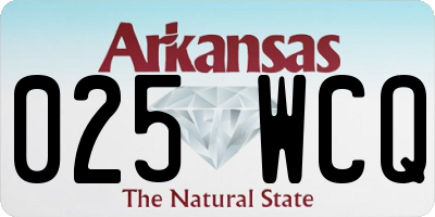 AR license plate 025WCQ