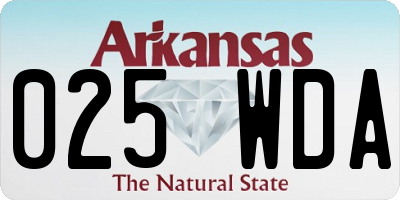 AR license plate 025WDA