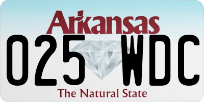 AR license plate 025WDC