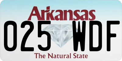 AR license plate 025WDF