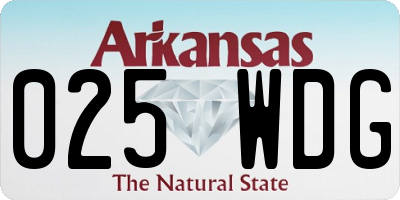 AR license plate 025WDG