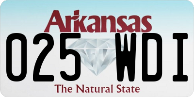 AR license plate 025WDI