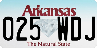AR license plate 025WDJ