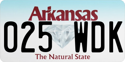 AR license plate 025WDK