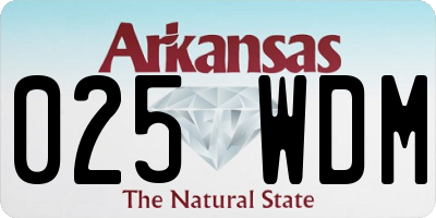 AR license plate 025WDM
