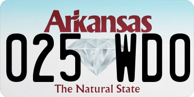 AR license plate 025WDO