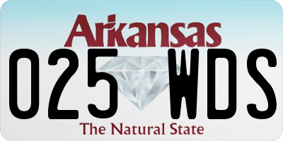 AR license plate 025WDS