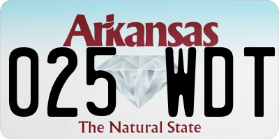 AR license plate 025WDT