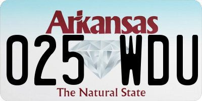 AR license plate 025WDU