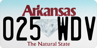 AR license plate 025WDV