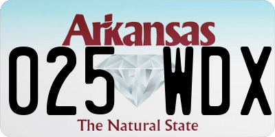 AR license plate 025WDX