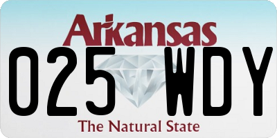AR license plate 025WDY
