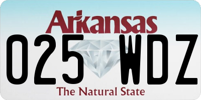 AR license plate 025WDZ