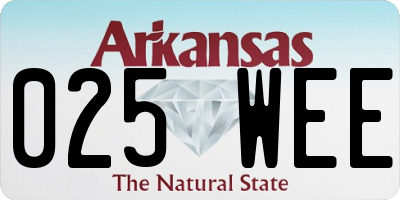 AR license plate 025WEE