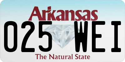 AR license plate 025WEI