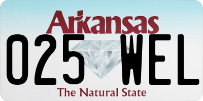 AR license plate 025WEL