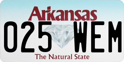 AR license plate 025WEM