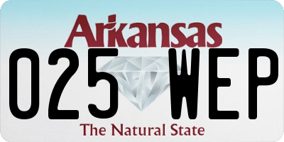 AR license plate 025WEP