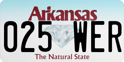 AR license plate 025WER