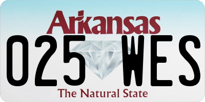 AR license plate 025WES