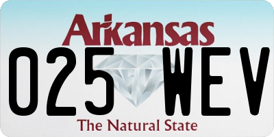 AR license plate 025WEV