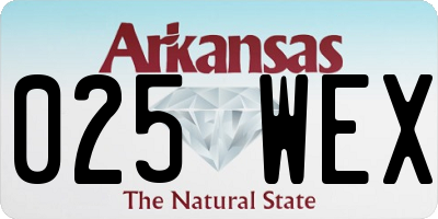AR license plate 025WEX