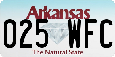 AR license plate 025WFC